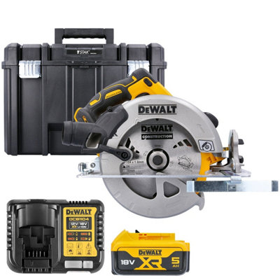 Dewalt Dcs570 18V Xr Cordless Brushless 184mm Circular Saw With 1 X 5Ah BatteryCharger & Dwst1- 71195 Case (Without Inlay) from B&Q