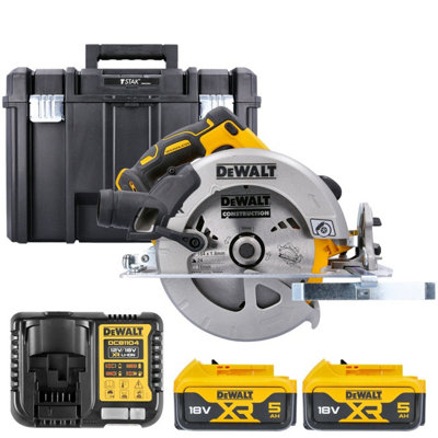 Dewalt Dcs570 18V Xr Cordless Brushless 184mm Circular Saw With 2 X 5Ah BatteriesCharger & Dwst1- 71195 Case (Without Inaly) from B&Q