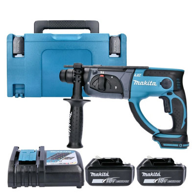 Makita Dhr202 18V Lxt Sds Plus Hammer Drill With 2 X 6.0Ah BatteriesChargerCase & Inlay from B&Q