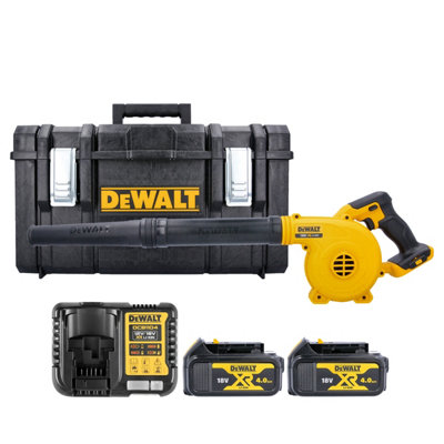 Dewalt Dcv100N 18V Li-Ion Cordless Jobsite Blower With 2 X 4Ah BatteriesCharger & Case Without Inlay from B&Q