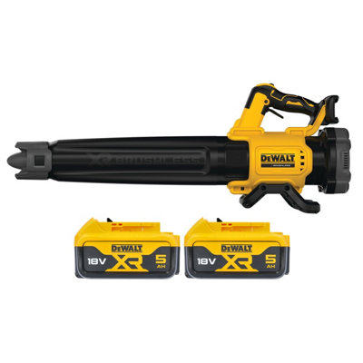 Dewalt Dcmbl562 18V Xr Cordless Brushless Axial Leaf Blower With 2 X 5Ah Batteries from B&Q