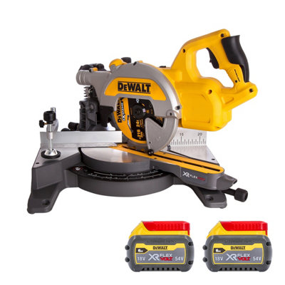 Dewalt Dcs777 54V Xr Cordless Brushless Flexvolt 216mm Mitre Saw With 2 X 6Ah Batteries from B&Q