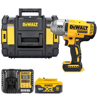 Dewalt Dcf900 18V Xr Cordless Brushless 1/2" High Torque Impact Wrench With 1 X 5Ah BatteryCharger & Tstak Ii Case Without Inlay from B&Q