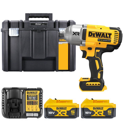 Dewalt Dcf900 18V Xr Cordless Brushless 1/2" High Torque Impact Wrench With 2 X 5.0Ah BatteriesCharger & Tstak Vi Case from B&Q