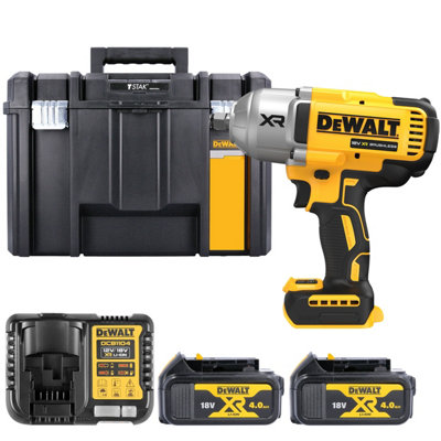 Dewalt Dcf900 18V Xr Cordless Brushless 1/2" High Torque Impact Wrench With 2 X 4.0Ah BatteriesCharger & Tstak Vi Case from B&Q