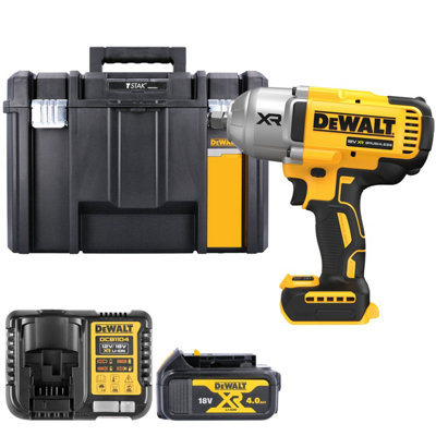 Dewalt Dcf900 18V Xr Cordless Brushless 1/2" High Torque Impact Wrench With 1 X 4.0Ah BatteryCharger & Tstak Vi Case from B&Q
