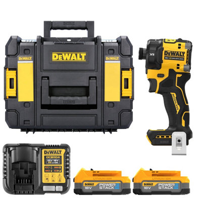 Dewalt Dcf870 18V Xr Cordless Brushless Hydraulic Impact Driver With 2 X 1.7Ah BatteriesCharger & Dwst1-70703 from B&Q