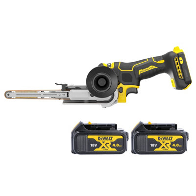 Dewalt Dcm200 18V Xr Cordless Brushless 13mm Belt File Sander With 2 X 4Ah Batteries from B&Q