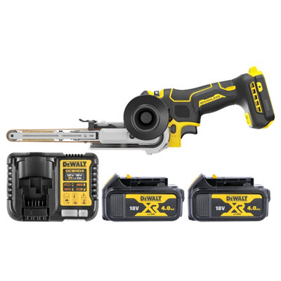 Dewalt Dcm200 18V Xr Cordless Brushless 13mm Belt File Sander With 2 X 4Ah Batteries & Charger from B&Q