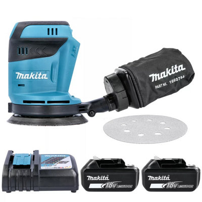 B&Q -  Dbo180Z 18V Lxt Cordless 125mm Random Orbit Sander With 2 X 3Ah Batteries & Charger