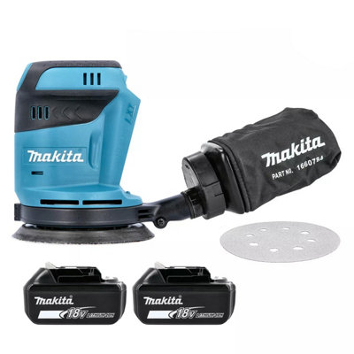 B&Q -  Dbo180Z 18V Lxt Cordless 125mm Random Orbit Sander With 2 X 5Ah Batteries