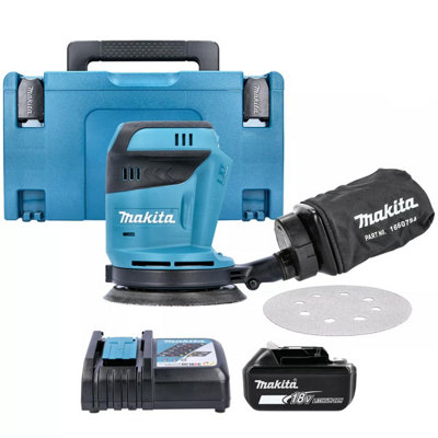 Makita Dbo180Z 18V Lxt Cordless 125mm Random Orbit Sander With 1 X 5Ah BatteryCharger & Case from B&Q
