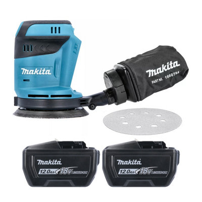 B&Q -  Dbo180Z 18V Lxt Cordless 125mm Random Orbit Sander With 2 X 12Ah Batteries