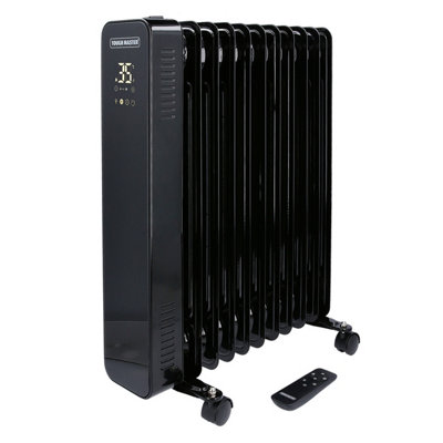 B&Q -  2.5Kw Oil Filled Radiator Oil Heater 11 Fins 24H Timer With Remote Control