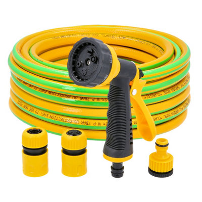 Tough Master Garden Hose 30M 100Ft With 6 Pattern Spray Gun And 3 Nozzles3-Layer Reinforced Hosepipe 1/2" Tm-Ghs30M from B&Q