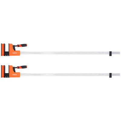Wellcut Woodworking  Parallel Jaw Bar Clamp Set 1200 X 95mm Quick Release 600Kg Clamping Force Heavy Duty Pack Of 2 from B&Q