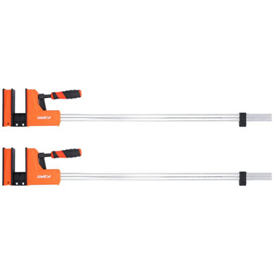 Wellcut Woodworking  Parallel Jaw Bar Clamp Set 800 X 95mm Quick Release 600Kg Clamping Force Heavy Duty Pack Of 2 from B&Q
