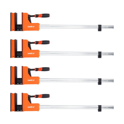 Wellcut Woodworking  Parallel Jaw Bar Clamp Set 600 X 95mm Quick Release 600Kg Clamping Force Heavy Duty Pack Of 4 from B&Q