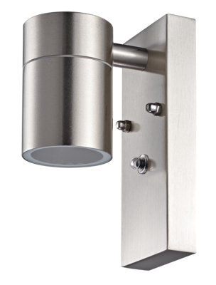 B&Q - Sparkled Silver Down Wall Light With Photocell