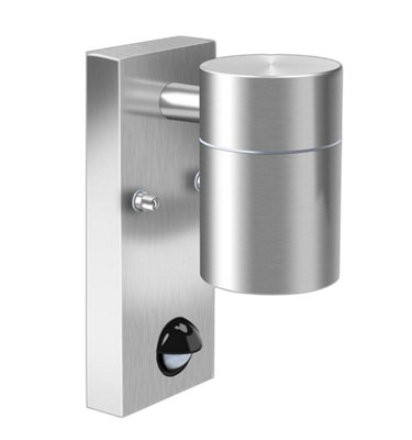 B&Q - Sparkled Silver Down Wall Light With Pir