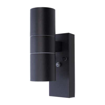 B&Q - Sparkled Black Up/down Wall Light With Photocell