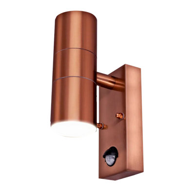 B&Q - Sparkled Copper Up/down Wall Light With Pir