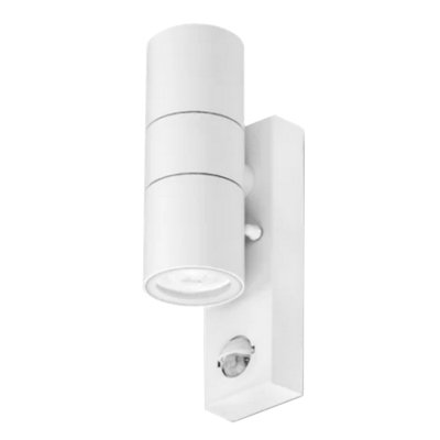 B&Q - Sparkled White Up/down Wall Light With Pir