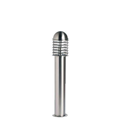 B&Q - Sparkled 600mm Louvered Bollard Silver