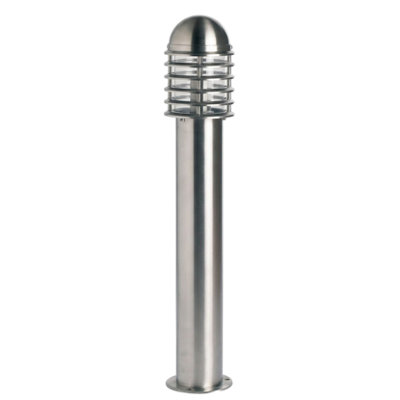 B&Q - Sparkled 900mm Louvered Bollard Silver