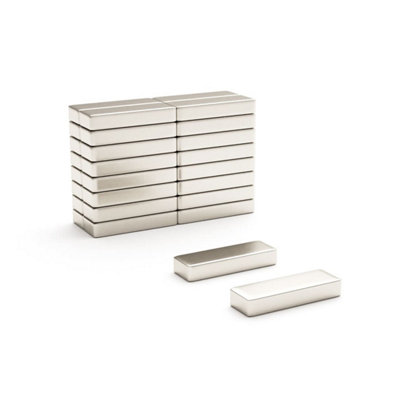 Magnet Store 12mm X 4mm X 2mm Block Neodymium Magnet N42 (0.86Kg Pull)20 Magnet(S) from B&Q
