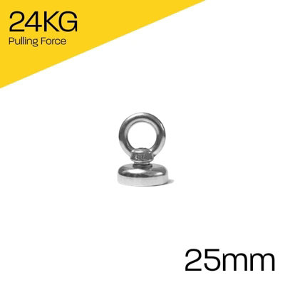 Magnet Store 25mm Neodymium Fishing Magnet / Pot Magnet (24Kg Pull) from B&Q