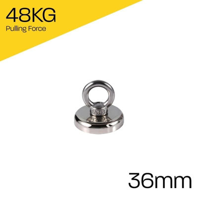 Magnet Store 36mm Neodymium Fishing Magnet Pot Magnet (48Kg Pull) from B&Q