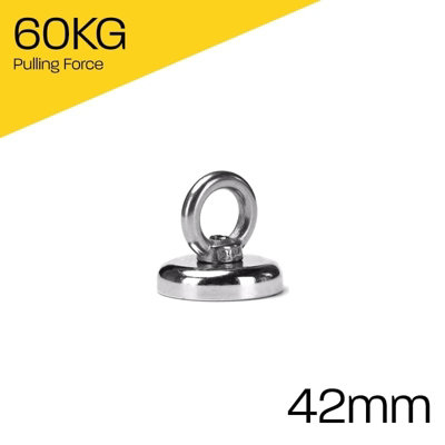 Magnet Store 42mm Neodymium Fishing Magnet Pot Magnet (60Kg Pull) from B&Q