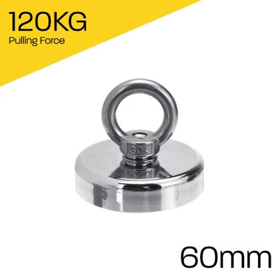Magnet Store 60mm Neodymium Pot Magnet (80Kg Pull) from B&Q