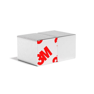 Magnet Store 15mm X 15mm X 1mm Adhesive Block Neodymium Magnet N42 (Pull 1.04Kg)10 Magnet(S) from B&Q