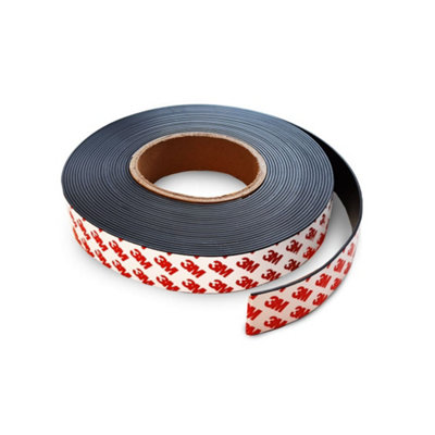 Magnet Store 30mm X 1.5mm Flexible Magnetic Tape 3M Adhesive (1 Meter) from B&Q