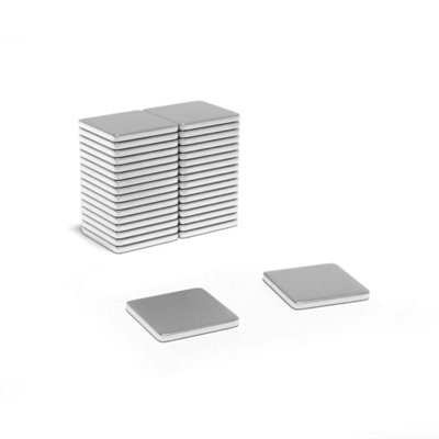 Magnet Store 15mm X 15mm X 1mm Block Neodymium Magnet N42 (1.04Kg Pull)200 Magnet(S) from B&Q