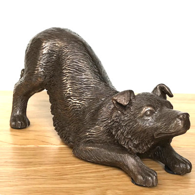 Animal Crackers Border Collie Figurine In Solid Cold Cast BronzeHeavy Weight Dog Lover Home Decoration from B&Q
