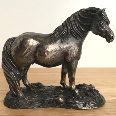 Animal Crackers Shetland Pony Horse Figurine In Solid Cold Cast Bronze Designed By Harriet Glen from B&Q