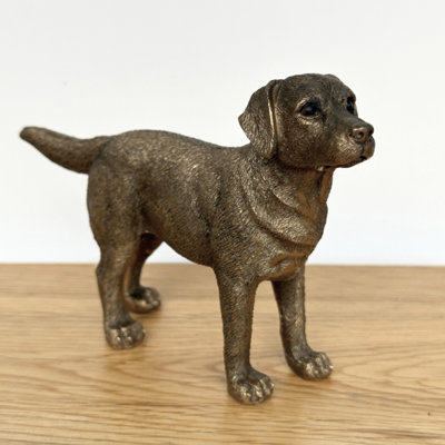 Animal Crackers Bronze/Gold Labrador Dog Figurine, Leonardo Reflections D, Gift Boxed 14Cm B&Q