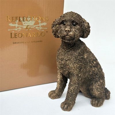Animal Crackers Cockapoo Ornament FigurineLeonardo Reflections Bronzed RangeGift Boxed from B&Q