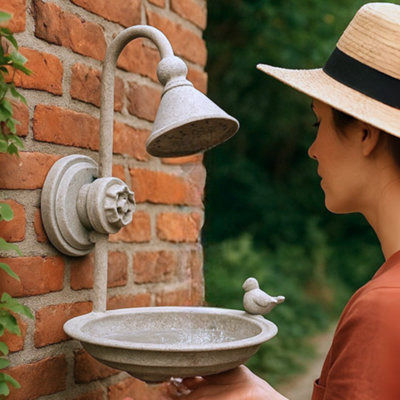 Animal Crackers Old Shower Head Bird Bath Or FeederSturdy Metal ConstructionEasy Hang Novelty Garden Bird Lover Gift from B&Q