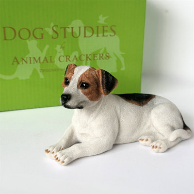 B&Q -  Realistic Laying Jack Russell Dog FigurineGift Boxed