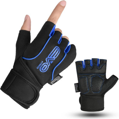 Black & Blue Fingerless Specialist Handling GlovesLightweightDurable Work Gloves For Precision Grip & Protection from B&Q