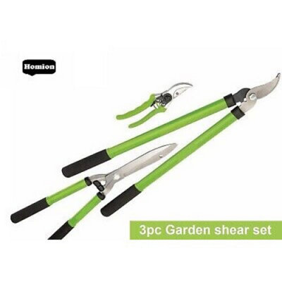 Garden Shears Set 3 Piece Lopper Hedge Cuter Garden Pruning Cut Tool from B&Q