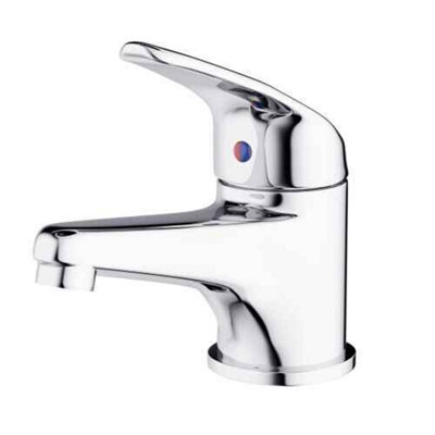  - Chrome Finish Hot And Cold Water Basin Mixer Tap For Modern Bathroom Upgrade