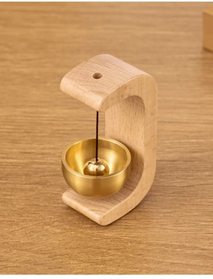 Mini Magnetic Wood Doorbell Chime HangingWind Chimes Copper Bell Walnut Windbell Doorbells Vintage Door Bell Home Decorations from B&Q