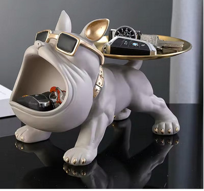  - 30Cm Home Decor Bulldog Figurine Dog Statue Storage Box Animal Ornament Resin Craft Art Sculpture Figurine Home Puppy Sculpture
