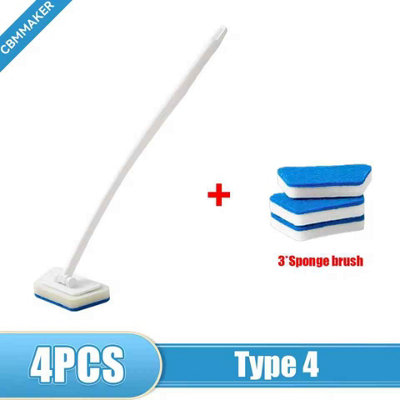 Bathroom Long Handle Brush Wall Floor Scrub Bath Tub Shower Tile Cleaning Adjust from B&Q