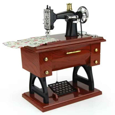 Portable Sewing Machine Sky City Retro Sewing Machine Gift Music Box 1Pc